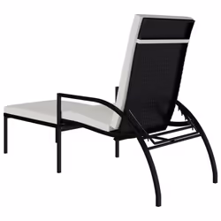 VidaXL 317629 sedia da esterno Salone Seduta imbottita Acciaio galvanizzato, Poliestere, Rattan sintetico Crema, Bianco - Vista aggiuntiva 5