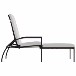 VidaXL 317631 sedia da esterno Salone Seduta imbottita Acciaio galvanizzato, Poliestere, Rattan sintetico Crema, Bianco - Vista aggiuntiva 4