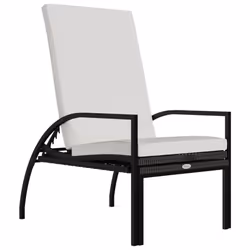 VidaXL 317631 sedia da esterno Salone Seduta imbottita Acciaio galvanizzato, Poliestere, Rattan sintetico Crema, Bianco - Vista aggiuntiva 7