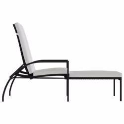 VidaXL 317632 sedia da esterno Salone Seduta imbottita Acciaio galvanizzato, Poliestere, Rattan sintetico Crema, Bianco - Vista aggiuntiva 4