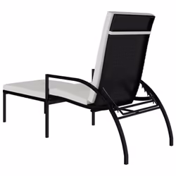 VidaXL 317632 sedia da esterno Salone Seduta imbottita Acciaio galvanizzato, Poliestere, Rattan sintetico Crema, Bianco - Vista aggiuntiva 5