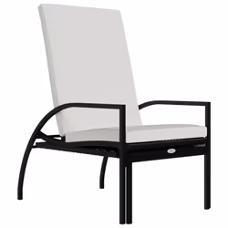 VidaXL 317632 sedia da esterno Salone Seduta imbottita Acciaio galvanizzato, Poliestere, Rattan sintetico Crema, Bianco - Vista aggiuntiva 7