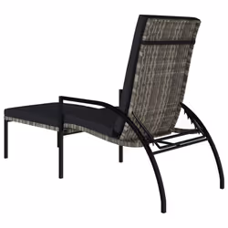 VidaXL 317633 sedia da esterno Salone Seduta imbottita Acciaio galvanizzato, Poliestere, Rattan sintetico Antracite - Vista aggiuntiva 5