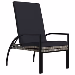 VidaXL 317633 sedia da esterno Salone Seduta imbottita Acciaio galvanizzato, Poliestere, Rattan sintetico Antracite - Vista aggiuntiva 7