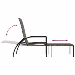 VidaXL 317633 sedia da esterno Salone Seduta imbottita Acciaio galvanizzato, Poliestere, Rattan sintetico Antracite - Vista aggiuntiva 8
