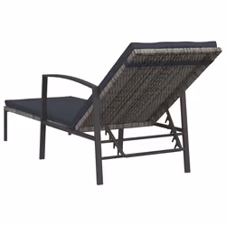 VidaXL 317636 sedia da esterno Salone Seduta imbottita Rattan sintetico, Acciaio Grigio - Vista aggiuntiva 5