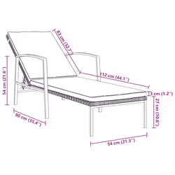 VidaXL 317636 sedia da esterno Salone Seduta imbottita Rattan sintetico, Acciaio Grigio - Vista aggiuntiva 8