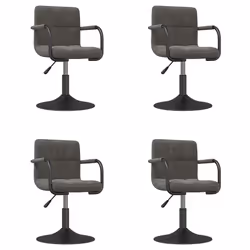Sedie da Pranzo Girevoli 4 pz Grigio Scuro in Vellutocod mxl 126872 - Vista aggiuntiva 2