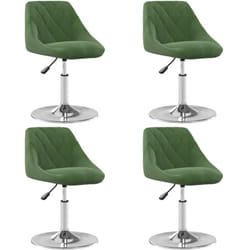 Vidaxl - Sedie da Pranzo Girevoli 4 pz Verde Scuro in Velluto 9632