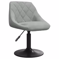 vidaXL Sedie da Pranzo Girevoli 4 pz Grigio Chiaro in Velluto - Vista aggiuntiva 3