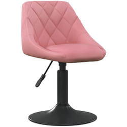Sedia da Pranzo Rosa in Velluto Vidaxl