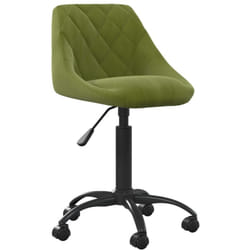 vidaXL Sedia da Ufficio Verde Chiaro in Velluto
