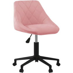 vidaXL Sedia da Pranzo Girevole Rosa in Velluto