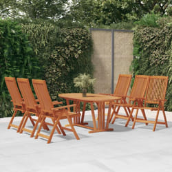 Vidaxl - Set da Pranzo per Giardino 7 pz in Legno Massello di Eucalipto