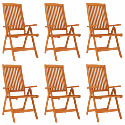 vidaXL Sedie da Giardino Pieghevoli 6pz in Legno Massello di Eucalipto - Vista aggiuntiva 2