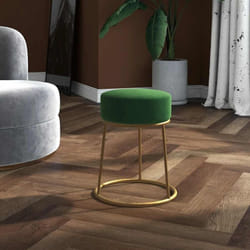 Vidaxl - Sgabello Rotondo Verde in Velluto 26478
