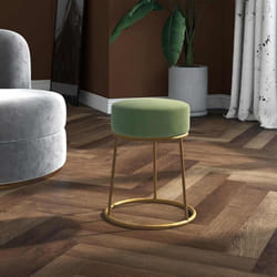 Vidaxl - Sgabello Rotondo Verde Senape in Velluto 93810