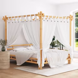Questo letto a baldacchino offre protezione da tutti i lati e aiuta anche a bloccare la luce, così potrete godervi una notte  ...
