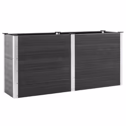 vidaXL Fioriera Rialzata da Giardino 200x50x91 cm in WPC Grigio - Vista aggiuntiva 2