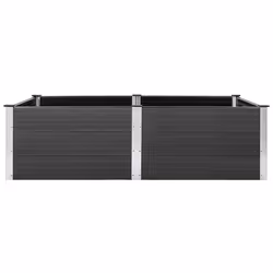 vidaXL Letto Rialzato da Giardino 200x100x54 cm in WPC Grigio - Vista aggiuntiva 3