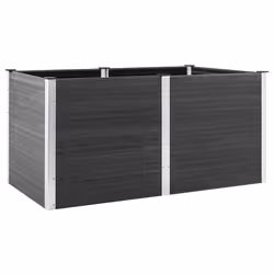 vidaXL Fioriera Rialzata da Giardino 200x100x91 cm in WPC Grigio - Vista aggiuntiva 2