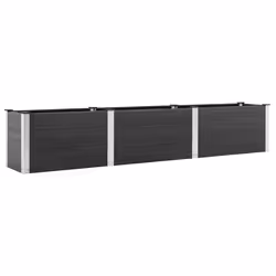 vidaXL Fioriera Rialzata da Giardino 300x50x54 cm in WPC Grigio - Vista aggiuntiva 2