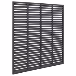 vidaXL Recinzione a Persiana in WPC 180x180 cm Grigia - Vista aggiuntiva 3