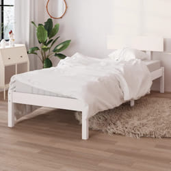 vidaXL Giroletto Bianco in Legno Massello di Pino 100x200 cm