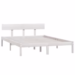 vidaXL Giroletto Bianco in Legno Massello di Pino 140x200 cm - Vista aggiuntiva 3