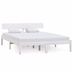 vidaXL Giroletto Bianco Massello Pino 150x200cm King Size - Vista aggiuntiva 2