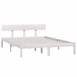 vidaXL Giroletto in Legno Massello di Pino Bianco 160x200 cm - Vista aggiuntiva 3