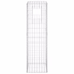 vidaXL Cesto a Gabbione a Torre 40x40x140 cm in Ferro - Vista aggiuntiva 3
