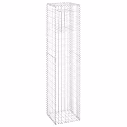vidaXL Cesti a Gabbione a Torre 2 pz 40x40x180 cm in Ferro - Vista aggiuntiva 3