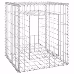 vidaXL Cesti a Gabbione a Torre 2 pz 50x50x60 cm in Ferro - Vista aggiuntiva 3