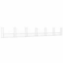 vidaXL Cesto Gabbione a U con 7 Pali in Ferro 740x20x100 cm - Vista aggiuntiva 2