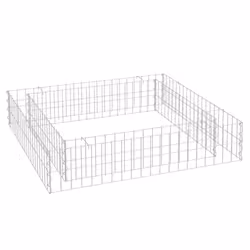 vidaXL Gabbione Letto Rialzato in Acciaio Zincato 100x100x20 cm - Vista aggiuntiva 2