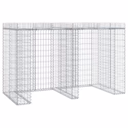 Parete Gabbioni Bidone Spazzatura 192x91x120 cm Ferro Zincatocod mxl 130517 - Vista aggiuntiva 2