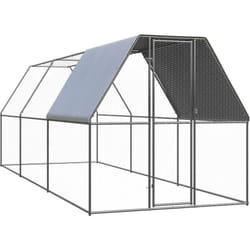 Gabbia per Polli da Esterno 2x6x2 m in Acciaio Zincato Vidaxl 2810