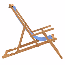 VidaXL 317697 sedia da esterno Terrazzo Seduta imbottita Poliestere, Teak Blu - Vista aggiuntiva 4