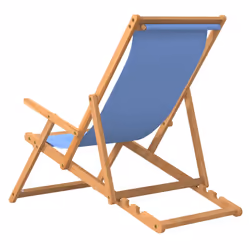 VidaXL 317697 sedia da esterno Terrazzo Seduta imbottita Poliestere, Teak Blu - Vista aggiuntiva 5