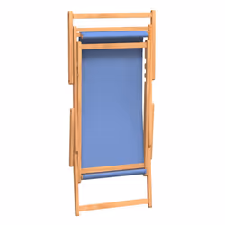VidaXL 317697 sedia da esterno Terrazzo Seduta imbottita Poliestere, Teak Blu - Vista aggiuntiva 6