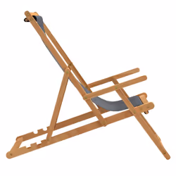 VidaXL 317698 sedia da esterno Terrazzo Seduta imbottita Poliestere, Teak Grigio - Vista aggiuntiva 4