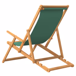 VidaXL 317699 sedia da esterno Terrazzo Seduta imbottita Poliestere, Teak Verde - Vista aggiuntiva 5