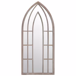 vidaXL Specchio da Giardino Sabbia 100x45 cm in Ferro per Uso Esterno - Vista aggiuntiva 2