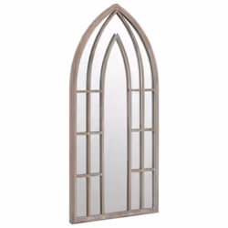 vidaXL Specchio da Giardino Sabbia 100x45 cm in Ferro per Uso Esterno - Vista aggiuntiva 3