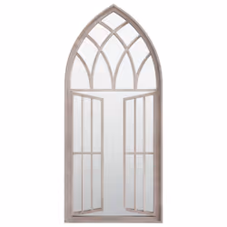 vidaXL Specchio da Giardino Sabbia 100x45 cm in Ferro per Uso Esterno - Vista aggiuntiva 2