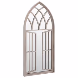 vidaXL Specchio da Giardino Sabbia 100x45 cm in Ferro per Uso Esterno - Vista aggiuntiva 3