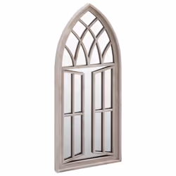 vidaXL Specchio da Giardino Sabbia 70x30 cm in Ferro per Uso Esterno - Vista aggiuntiva 3
