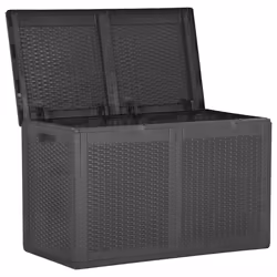 Baule da Giardino 180 L Nero in Rattan PPcod mxl 82754 - Vista aggiuntiva 2