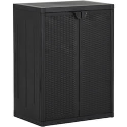 Mobile Moderno, Armadio da Giardino Nero 65x45x88 cm in Rattan pp Vidaxl 8628